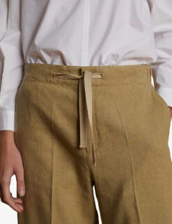 Soeur Sarajevo Straight-leg High-rise Cotton And Linen-blend Trousers 7 Soeur Sarajevo Straight-leg High-rise Cotton And Linen-blend Trousers -Ted Bakee Clothing Shop R04202822 BEIGE ALT03