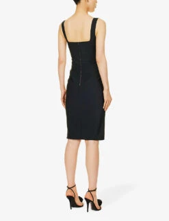 Dolce & Gabbana Sweetheart-neck Stretch-woven Mini Dress -Ted Bakee Clothing Shop R04203728 NERO ALT03