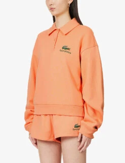 Lacoste X Sporty & Rich Brand-print Cotton-jersey Polo Shirt 8 Lacoste X Sporty & Rich Brand-print Cotton-jersey Polo Shirt -Ted Bakee Clothing Shop R04205202 RECIFAL ALT02